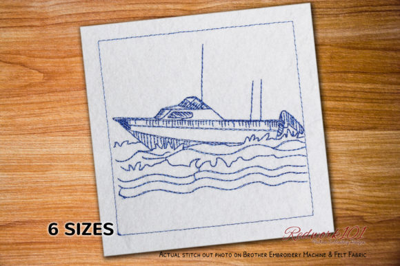 Cuddy Cabins Boat Embroidery Design