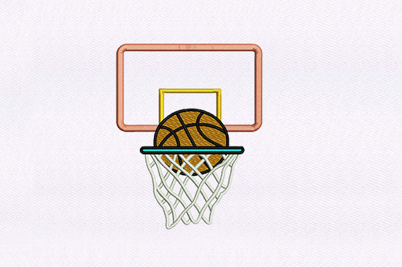 Dunking Basketball Embroidery