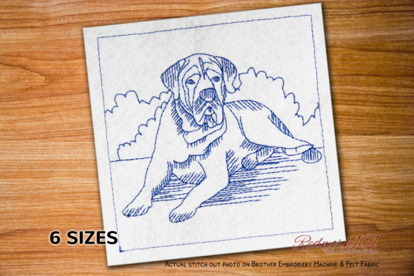 English Mastiff Dog Embroidery Review