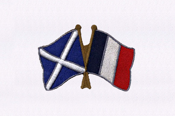 France Scotland Flag Embroidery Design