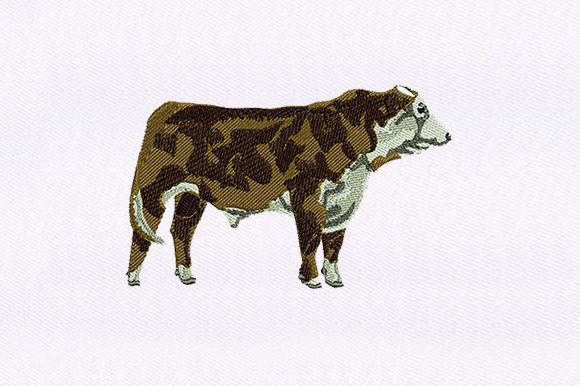 Gentle Cow Embroidery Design