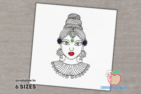 Goddess Durga Face Quick Stitch
