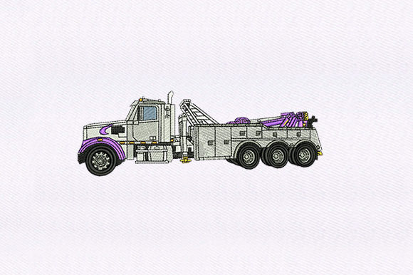 Industrial Truck Embroidery Design