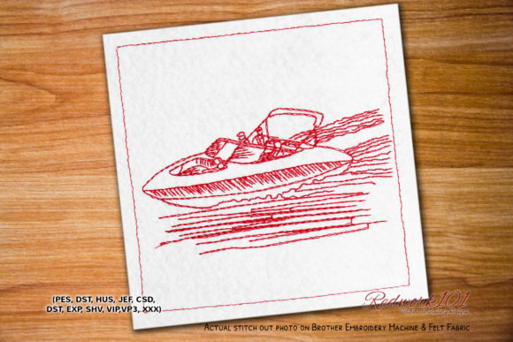 Jetski Speedboat Redwork Review