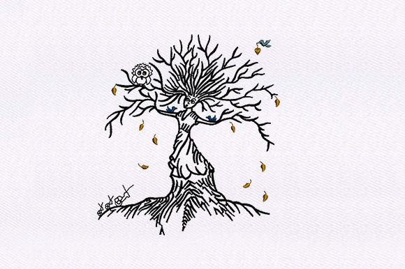 Mother Nature Embroidery Design