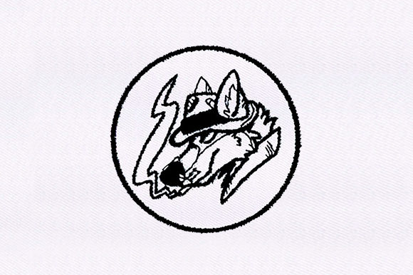 Smoking Sly Fox Embroidery Design